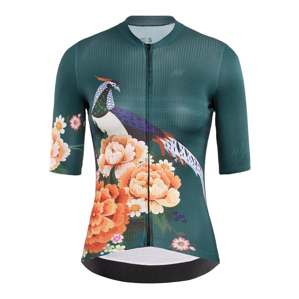 MYSENLAN Asian Art Women's Cycling Jersey (Short Sleeve) - Pheasant