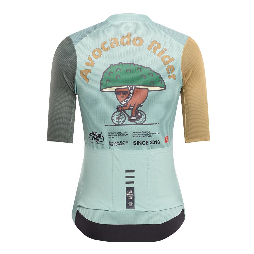 MYSENLAN Asian Art Women's Cycling Jersey (Long & Short Sleeves) - Avocado Rider