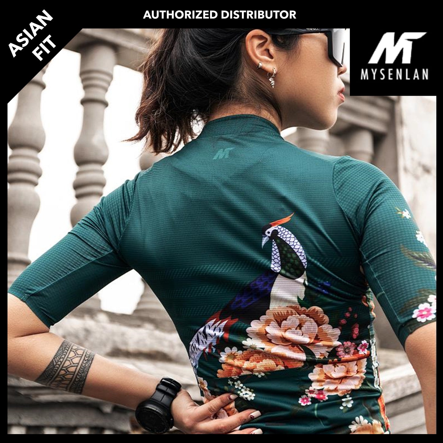 MYSENLAN Asian Art Women's Cycling Jersey (Short Sleeve) - Pheasant