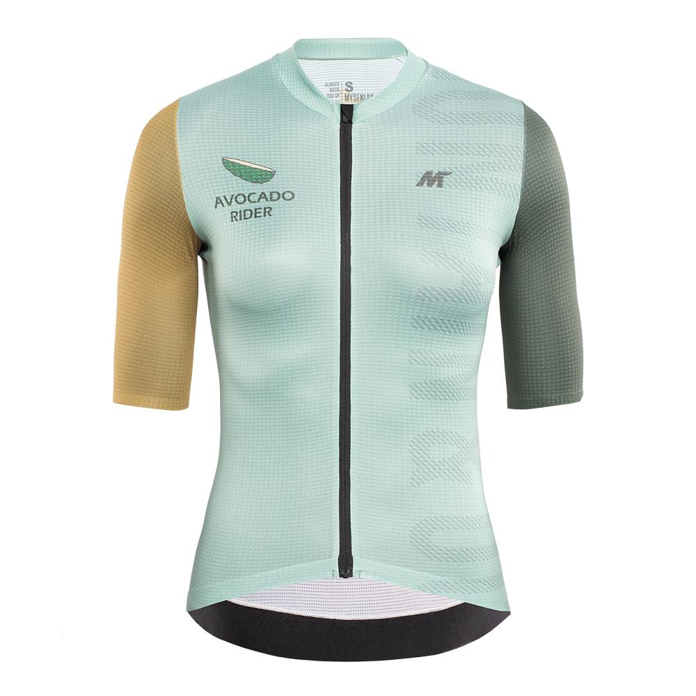 MYSENLAN Asian Art Women's Cycling Jersey (Long & Short Sleeves) - Avocado Rider