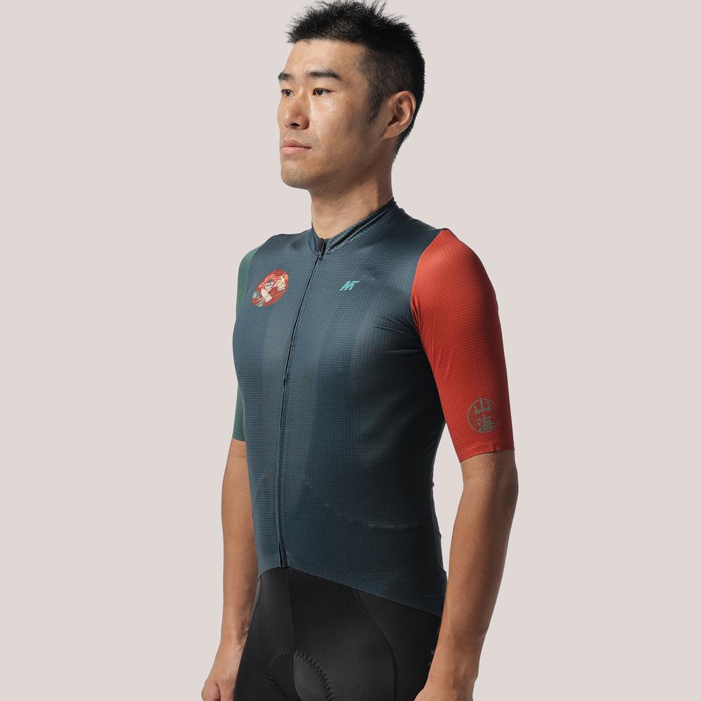 MYSENLAN Asian Art Men's Cycling Jersey (Short Sleeve) - Red Child