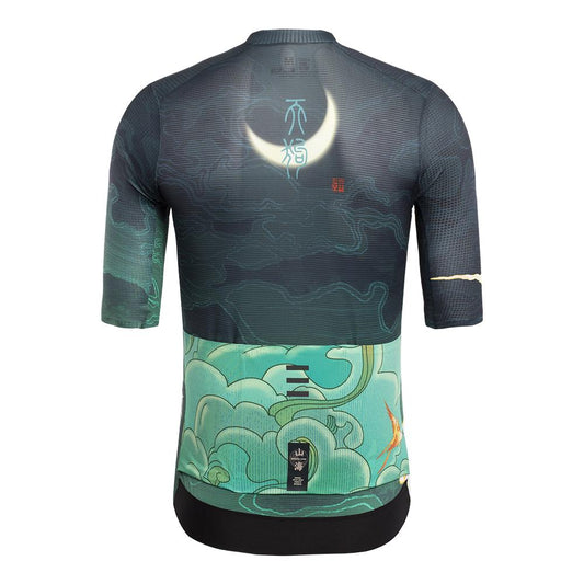 MYSENLAN Asian Art Men's Cycling Jersey (Short Sleeve) - Heavenly Hound