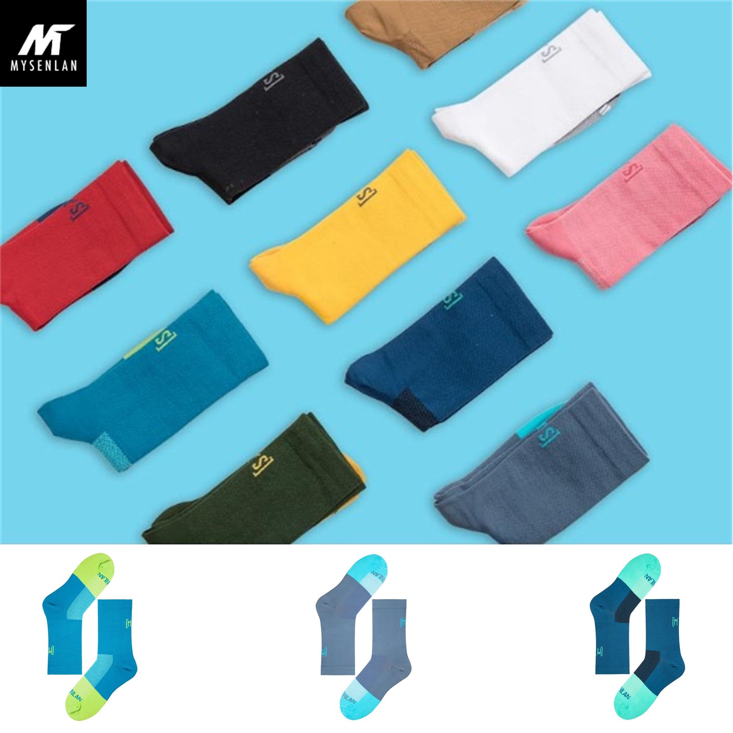 MYSENLAN Skytree Cycling Socks for Men & Women