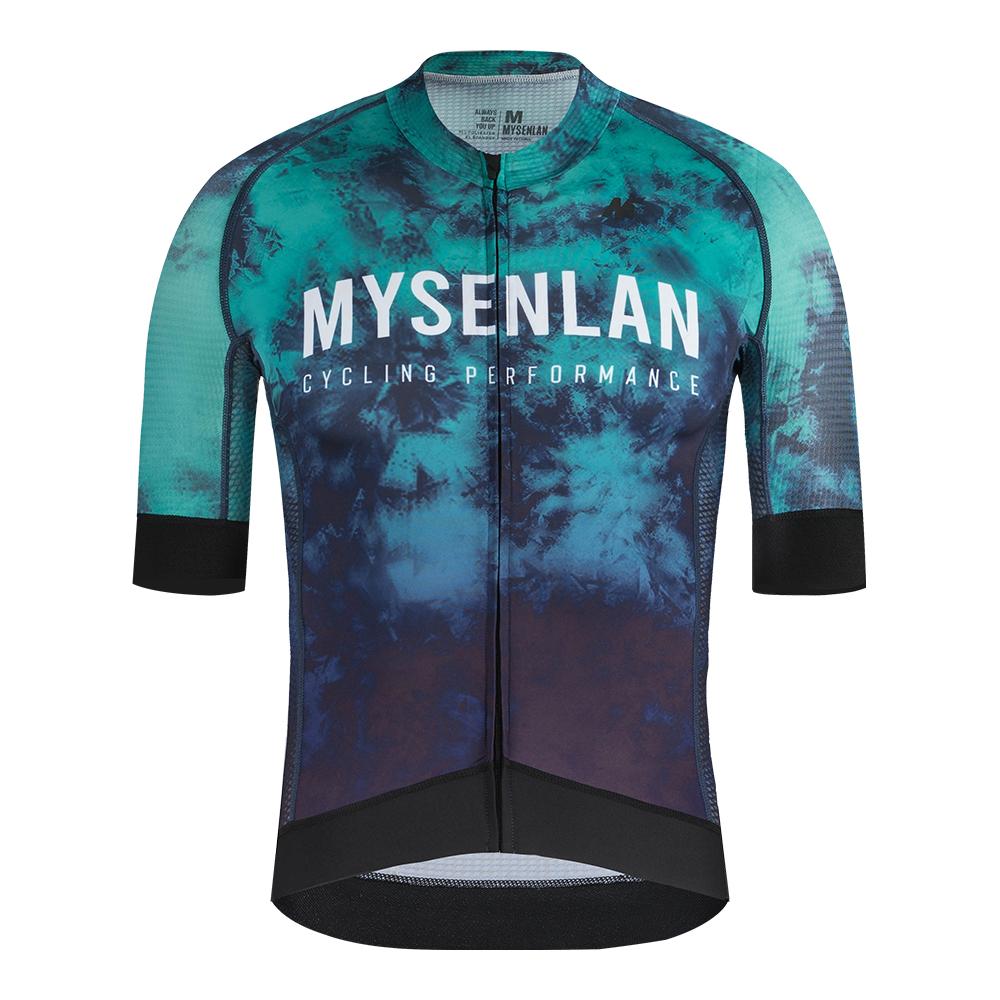 MYSENLAN Forest/Volcano Men's Cycling Jersey (Short Sleeve)