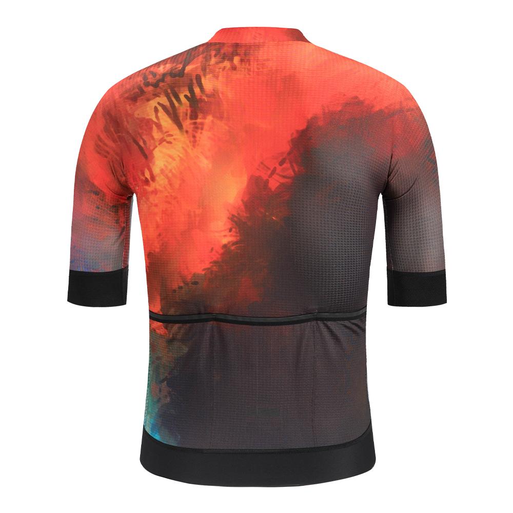 MYSENLAN Forest/Volcano Men's Cycling Jersey (Short Sleeve)